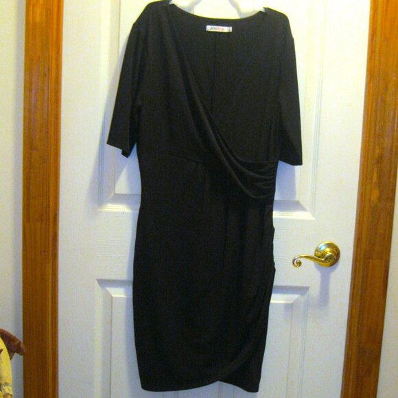 Just Fab Ladies Coctail Dress Size L Black Polyester & Spandex - Picture 1 of 6